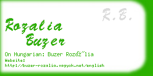 rozalia buzer business card